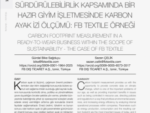 FB TEKSTİL ÖRNEĞİ ÇALIŞMAMIZ YAYINLANDI.